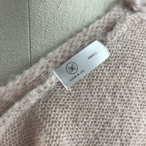 Liam & Co open front cardigan long sleeves orange green cream small - Picture 5 of 10